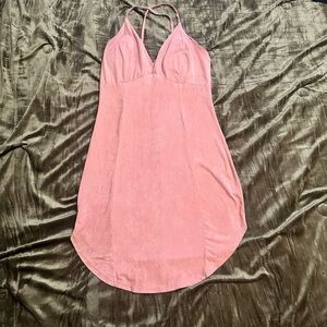 WINDSOR Light Pink Faux Suede Crossback Dress